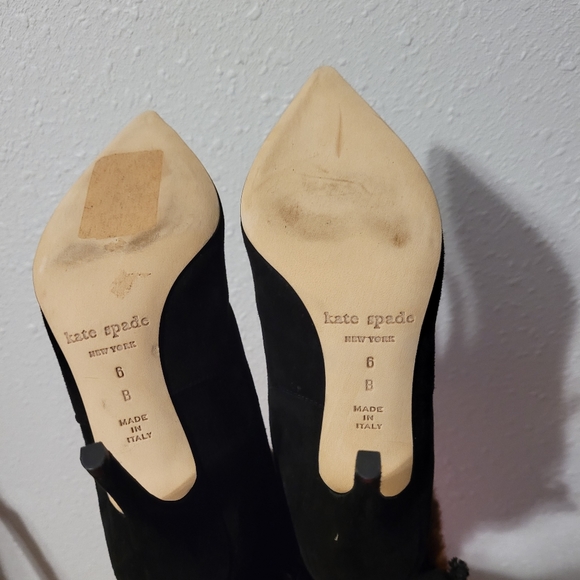 Kate Spade Suede fur heeled booties - Picture 6 of 8